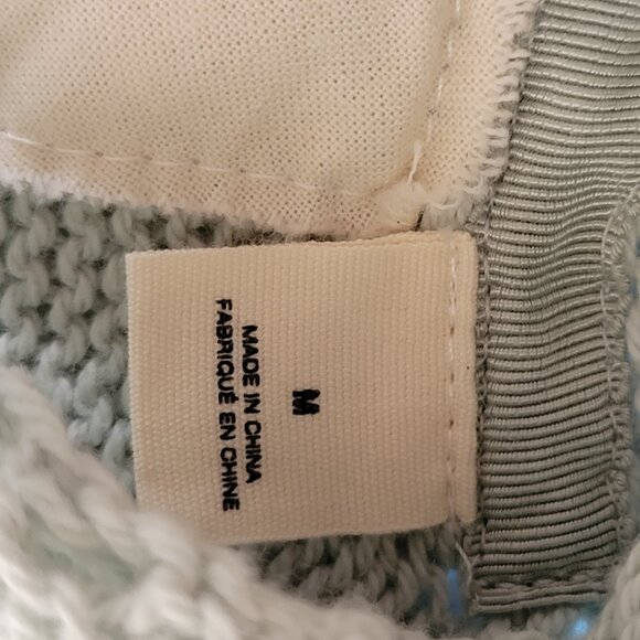 'New' Angle of the North Cotton Knit & Crochet Mint Green Cardigan Size M - Picture 5 of 10